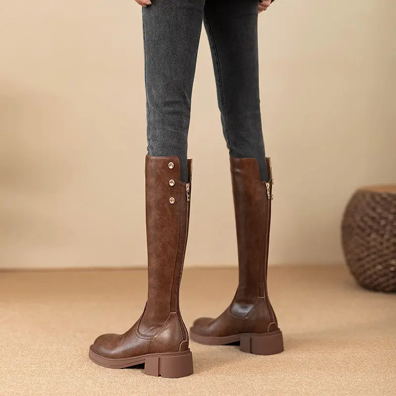 Autumn Winter Middle Heel Ladi - đánh giá và giá Women Shoes Waterproof